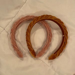 BAUBLE BAR HEADBANDS (set of 2) PINK GOLD